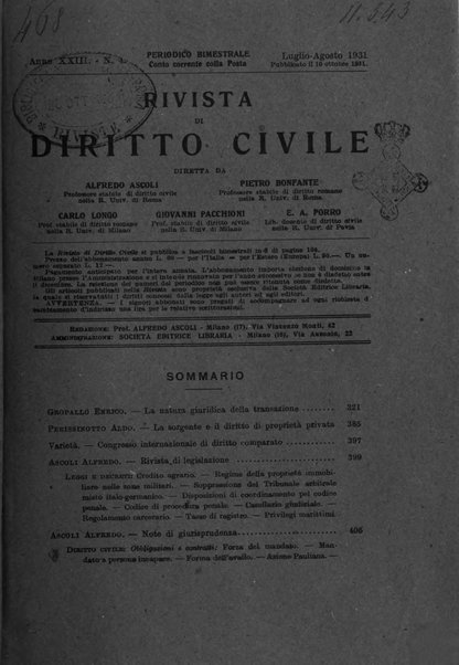 Rivista di diritto civile