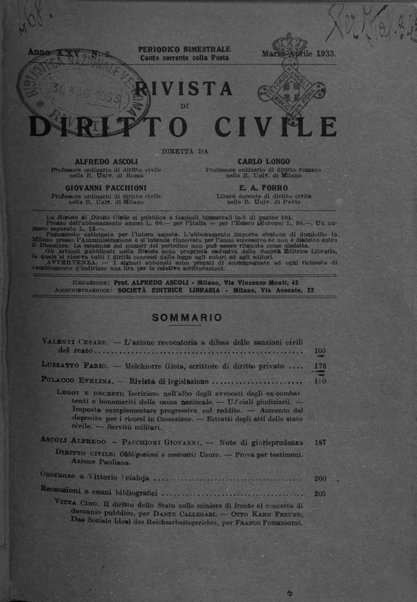 Rivista di diritto civile