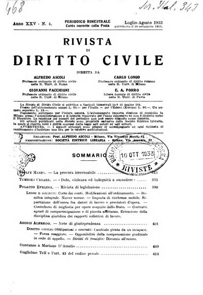 Rivista di diritto civile