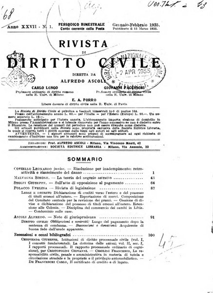 Rivista di diritto civile