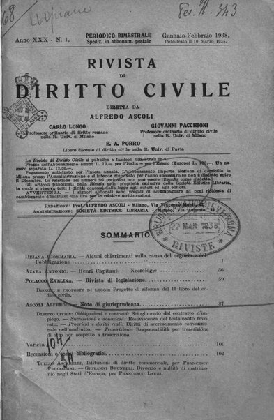 Rivista di diritto civile