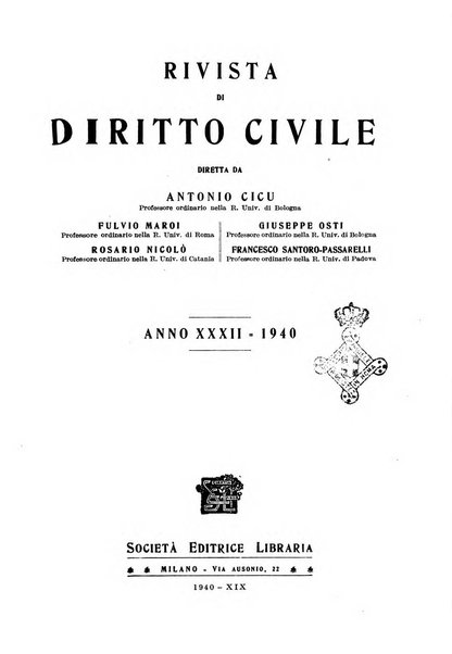 Rivista di diritto civile