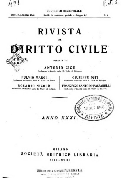 Rivista di diritto civile