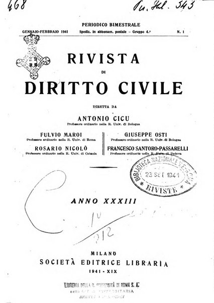 Rivista di diritto civile