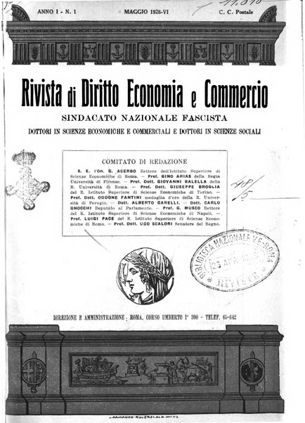 Rivista di diritto, economia e commercio