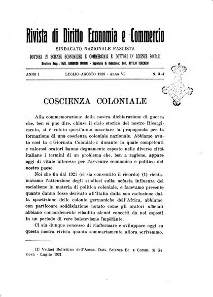 Rivista di diritto, economia e commercio