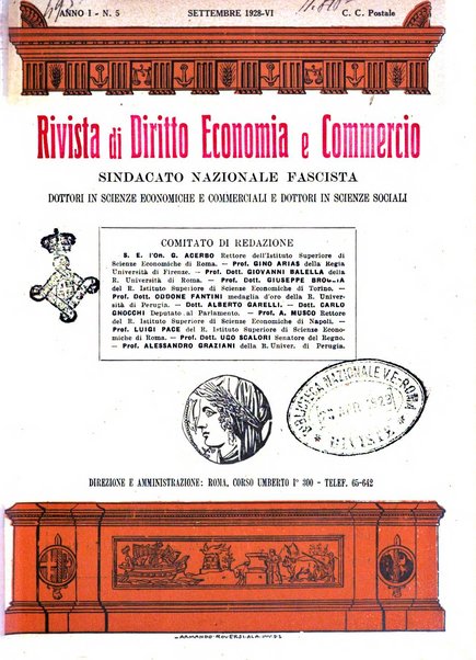 Rivista di diritto, economia e commercio