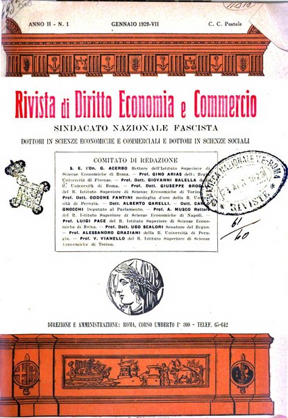 Rivista di diritto, economia e commercio