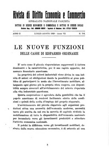 Rivista di diritto, economia e commercio