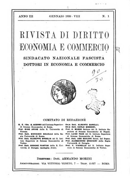 Rivista di diritto, economia e commercio