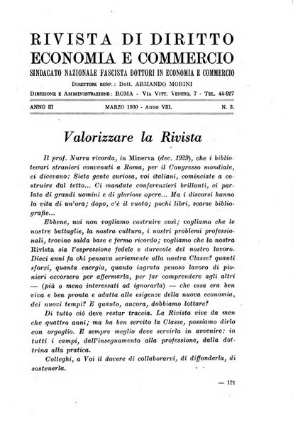 Rivista di diritto, economia e commercio