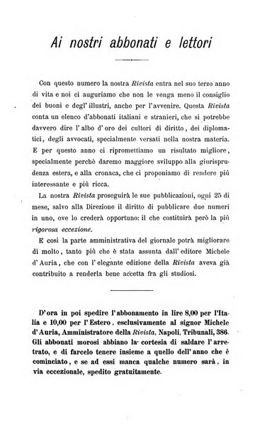 Rivista di diritto internazionale e di legislazione comparata