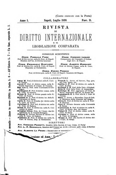 Rivista di diritto internazionale e di legislazione comparata