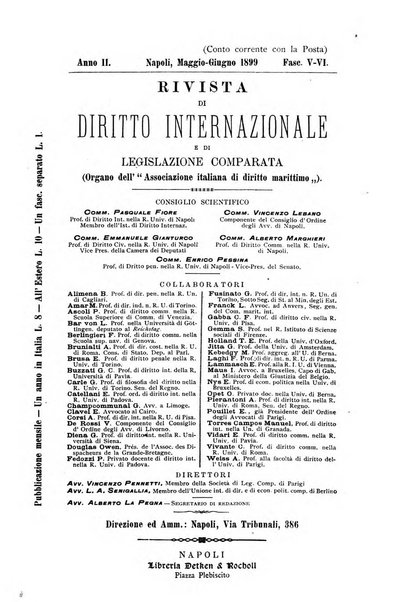 Rivista di diritto internazionale e di legislazione comparata