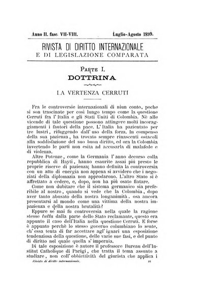 Rivista di diritto internazionale e di legislazione comparata