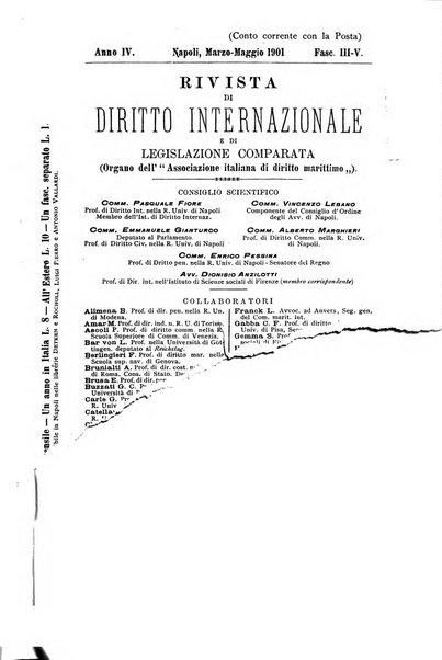 Rivista di diritto internazionale e di legislazione comparata