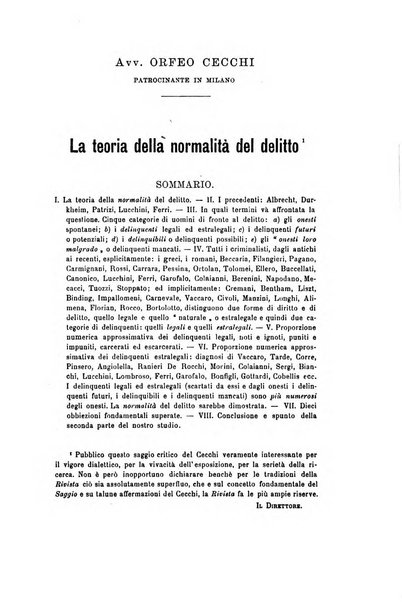 Rivista di diritto penale e sociologia criminale