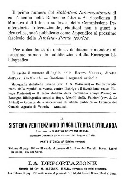 Rivista di discipline carcerarie in relazione con l'antropologia, col diritto penale, con la statistica