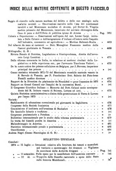 Rivista di discipline carcerarie in relazione con l'antropologia, col diritto penale, con la statistica