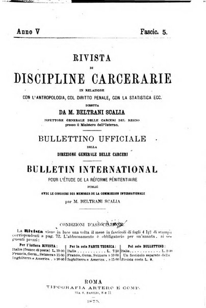 Rivista di discipline carcerarie in relazione con l'antropologia, col diritto penale, con la statistica