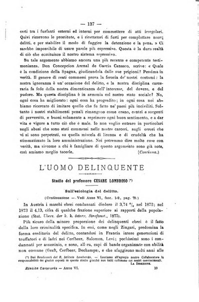 Rivista di discipline carcerarie in relazione con l'antropologia, col diritto penale, con la statistica