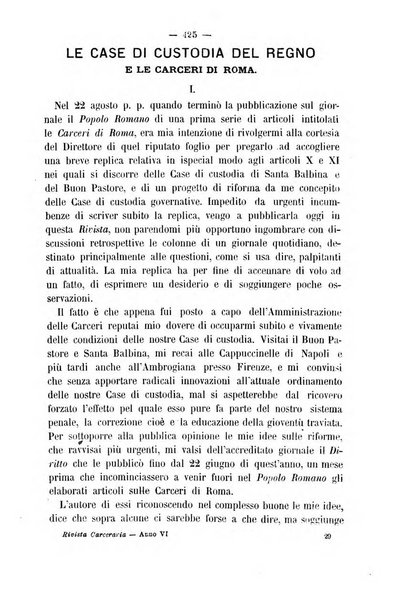 Rivista di discipline carcerarie in relazione con l'antropologia, col diritto penale, con la statistica