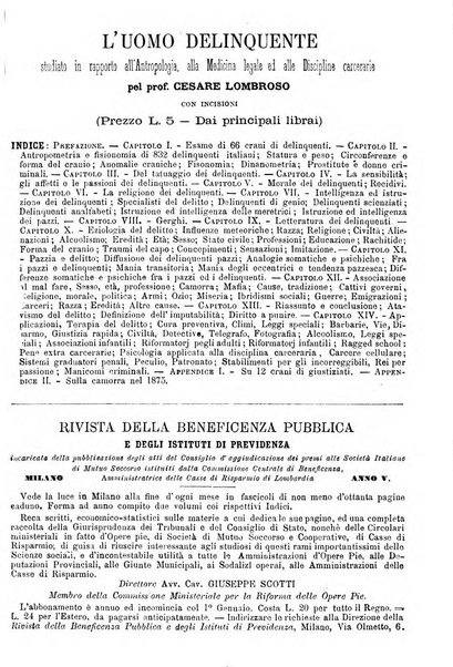 Rivista di discipline carcerarie in relazione con l'antropologia, col diritto penale, con la statistica