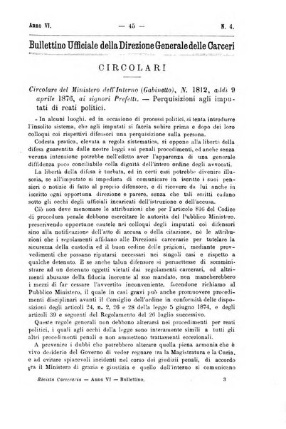 Rivista di discipline carcerarie in relazione con l'antropologia, col diritto penale, con la statistica