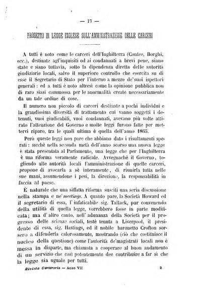 Rivista di discipline carcerarie in relazione con l'antropologia, col diritto penale, con la statistica