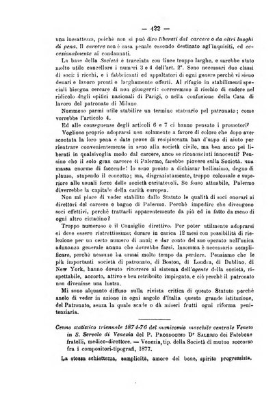 Rivista di discipline carcerarie in relazione con l'antropologia, col diritto penale, con la statistica