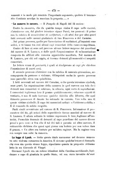 Rivista di discipline carcerarie in relazione con l'antropologia, col diritto penale, con la statistica