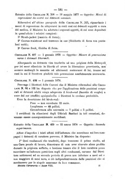 Rivista di discipline carcerarie in relazione con l'antropologia, col diritto penale, con la statistica