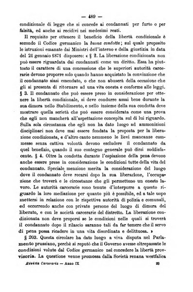 Rivista di discipline carcerarie in relazione con l'antropologia, col diritto penale, con la statistica