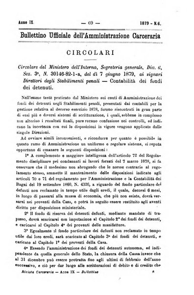 Rivista di discipline carcerarie in relazione con l'antropologia, col diritto penale, con la statistica