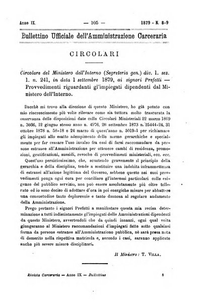 Rivista di discipline carcerarie in relazione con l'antropologia, col diritto penale, con la statistica