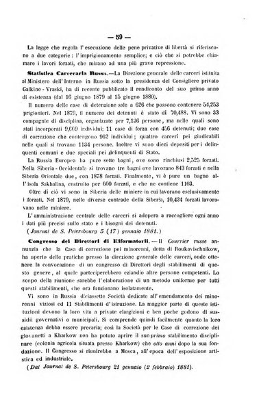 Rivista di discipline carcerarie in relazione con l'antropologia, col diritto penale, con la statistica