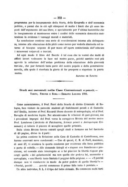 Rivista di discipline carcerarie in relazione con l'antropologia, col diritto penale, con la statistica