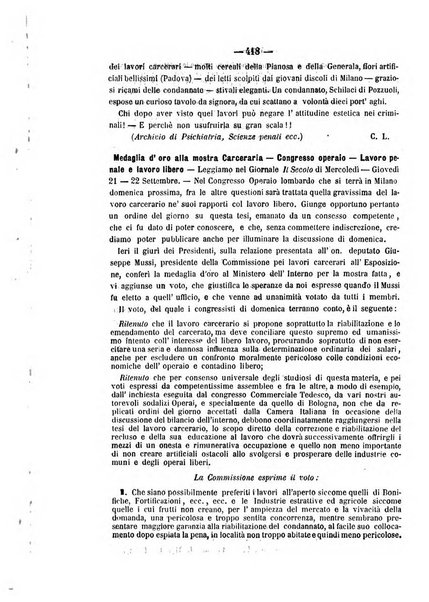 Rivista di discipline carcerarie in relazione con l'antropologia, col diritto penale, con la statistica