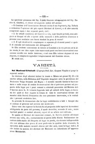 Rivista di discipline carcerarie in relazione con l'antropologia, col diritto penale, con la statistica