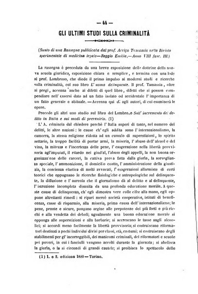 Rivista di discipline carcerarie in relazione con l'antropologia, col diritto penale, con la statistica