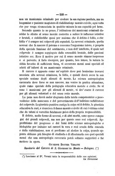 Rivista di discipline carcerarie in relazione con l'antropologia, col diritto penale, con la statistica