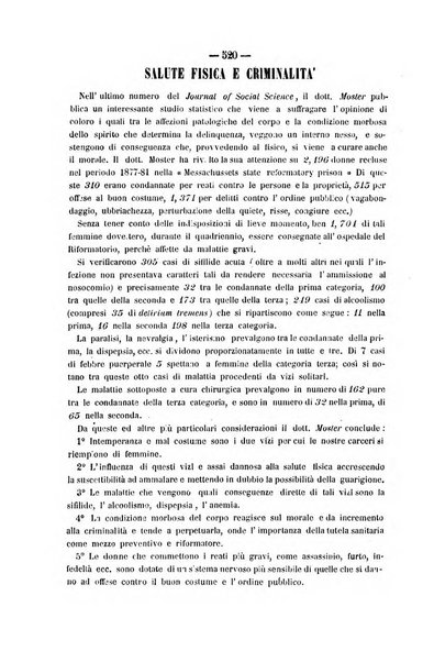 Rivista di discipline carcerarie in relazione con l'antropologia, col diritto penale, con la statistica