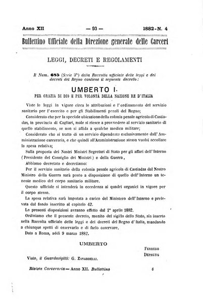 Rivista di discipline carcerarie in relazione con l'antropologia, col diritto penale, con la statistica