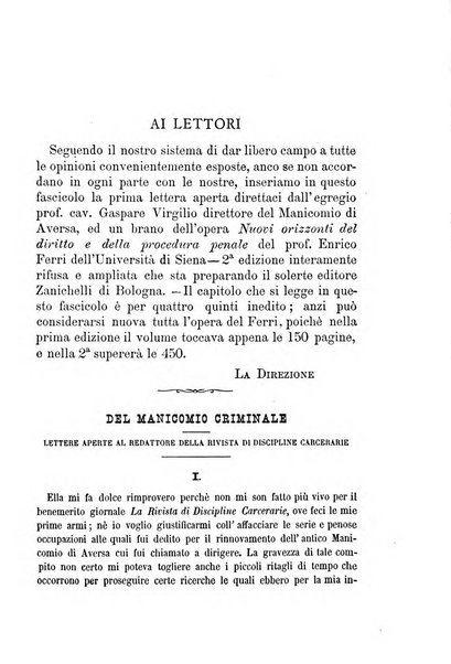 Rivista di discipline carcerarie in relazione con l'antropologia, col diritto penale, con la statistica