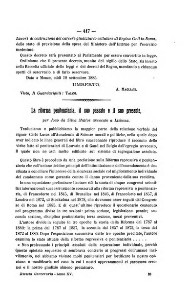 Rivista di discipline carcerarie in relazione con l'antropologia, col diritto penale, con la statistica