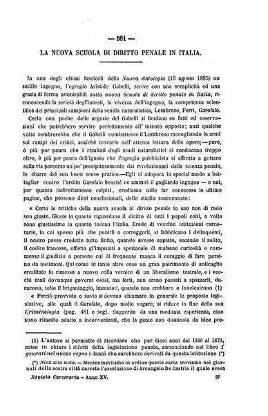 Rivista di discipline carcerarie in relazione con l'antropologia, col diritto penale, con la statistica