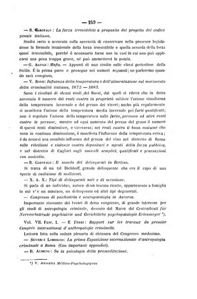 Rivista di discipline carcerarie in relazione con l'antropologia, col diritto penale, con la statistica