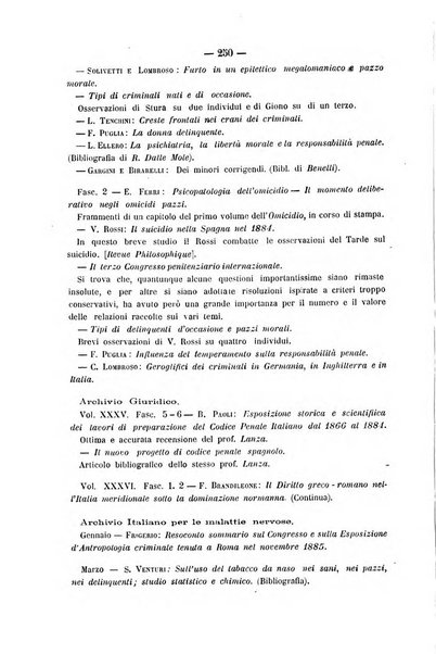 Rivista di discipline carcerarie in relazione con l'antropologia, col diritto penale, con la statistica