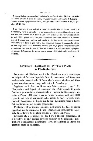 Rivista di discipline carcerarie in relazione con l'antropologia, col diritto penale, con la statistica