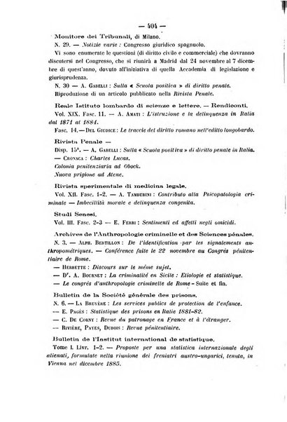 Rivista di discipline carcerarie in relazione con l'antropologia, col diritto penale, con la statistica